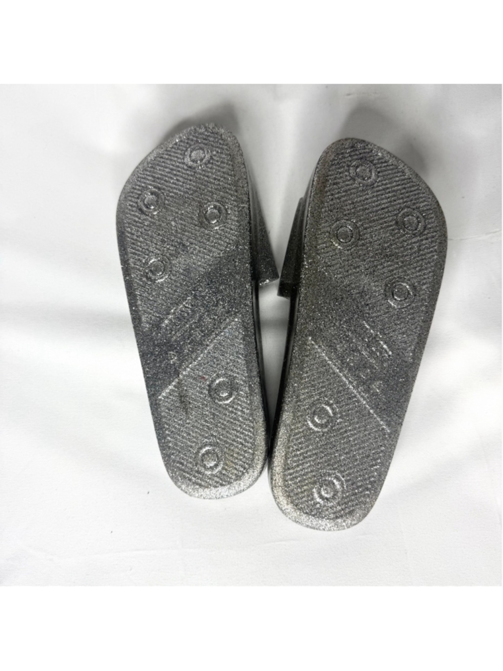 Women's Melissa Silver Glitter Slide Sandals Size 8 - Picture 4 of 4